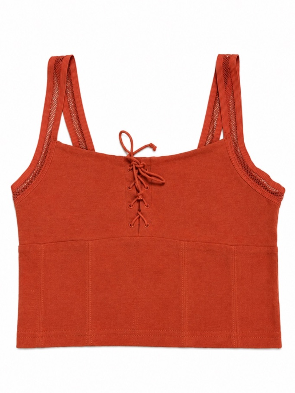 FREE PEOPLE ORANGE CROP TOP